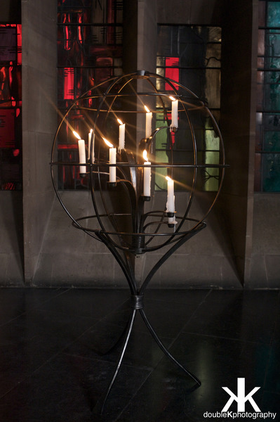 candle globe in Coventry Cathedral